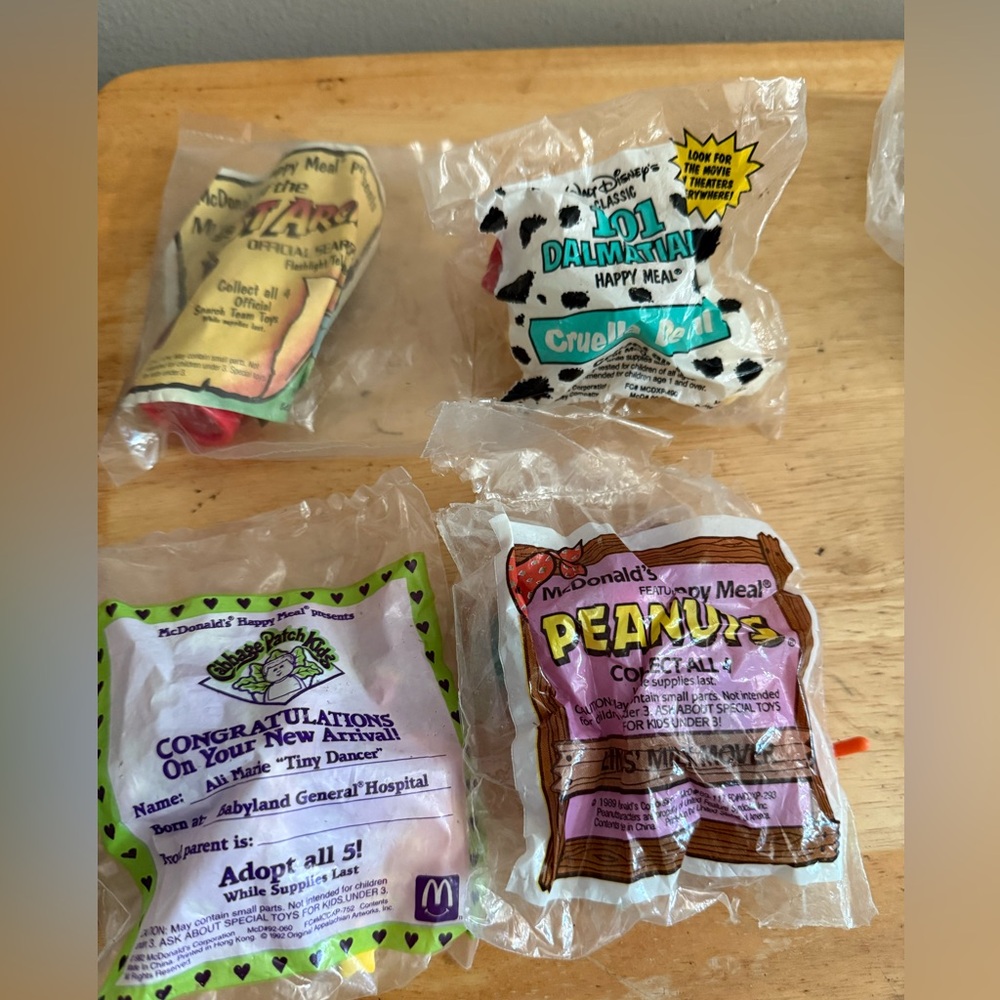 Vintage McDonald’s Happy Meal Toys Lot – 80s & 90s Collectibles Sealed Set of 4